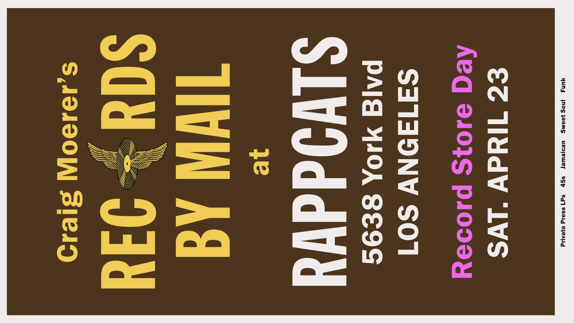 Records by Mail at Rappcats, April 23